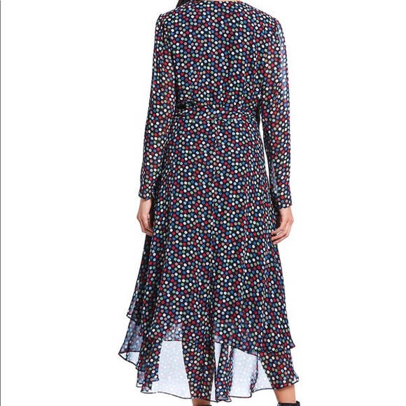 NWT Betsey Johnson Polka Dot High Low Wrap Dress 4 - Picture 2 of 8
